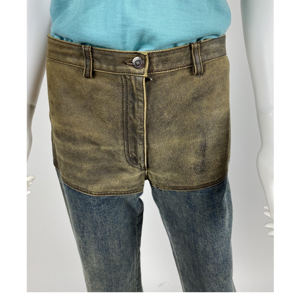 Chanel Denim Leather Jeans